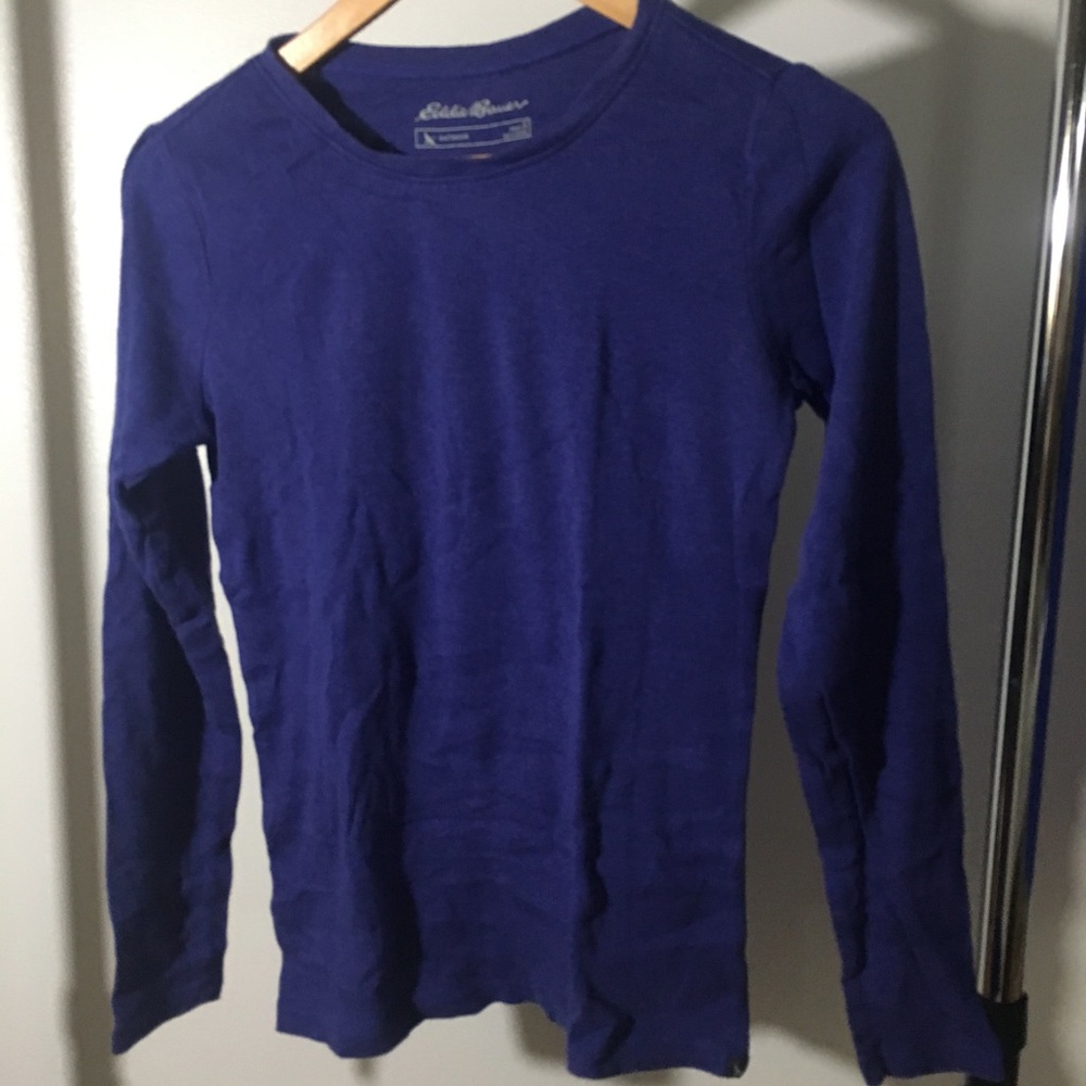 Small Dark Blue Long Sleeve Eddie Bauer Tee